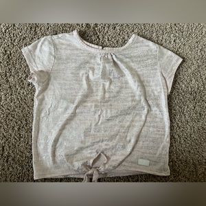 7 FOR ALL MANKIND Girl Metallic Tie Front Top